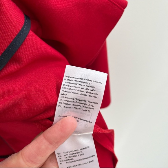 Ulla Popken red stretch blazer two button plus size 26 - Picture 8 of 8